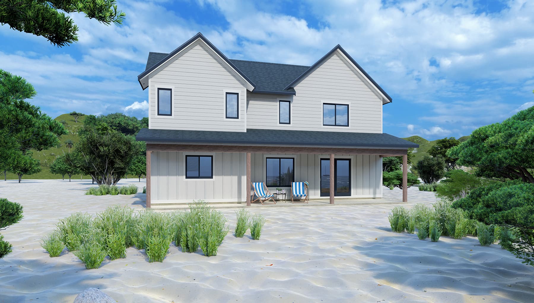 Seagrass Farmhouse Rear