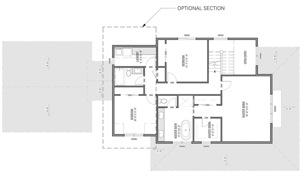 first floor plan of Orcas homes